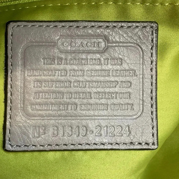 COACH Pebble Grey Madison Isabelle Leather Bag - Picture 12 of 16